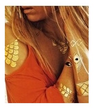 gouden en zilveren plaktattoos eigen ontwerp